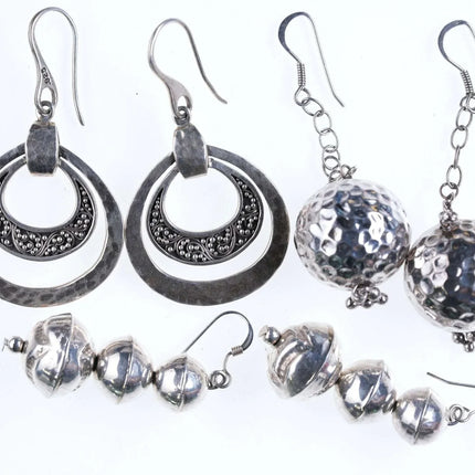 Vintage Sterling dangle earrings 3 pairs y - Estate Fresh Austin