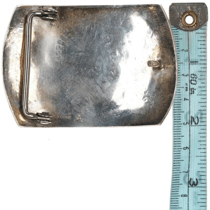Vintage Sterling Kokopelli overlay belt buckle - Estate Fresh Austin