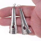 Vintage Sterling Pink tourmaline earrings - Estate Fresh Austin