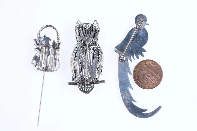 Vintage Sterling Pins and stickpin - Estate Fresh Austin