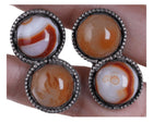 Vintage sterling silver agate cufflinks - Estate Fresh Austin