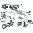 Vintage Sterling silver brooch Collection Beau New Years Eve Clover, Salt spoon pin - Estate Fresh Austin