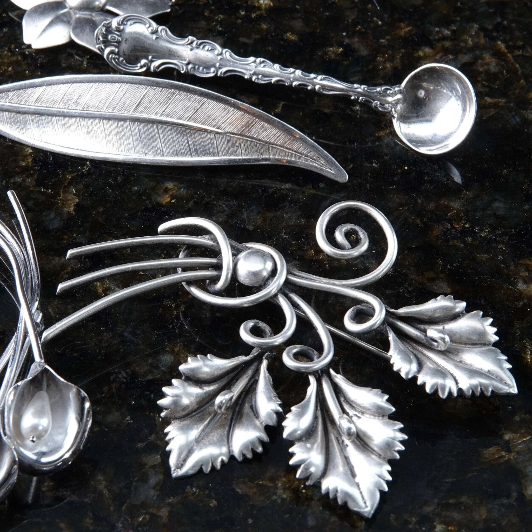 Vintage Sterling silver brooch Collection Beau New Years Eve