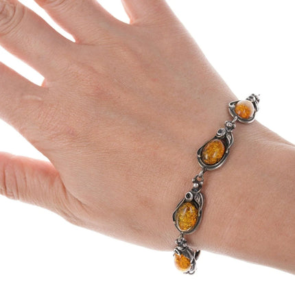 Vintage Sterling silver deco bracelet - Estate Fresh Austin