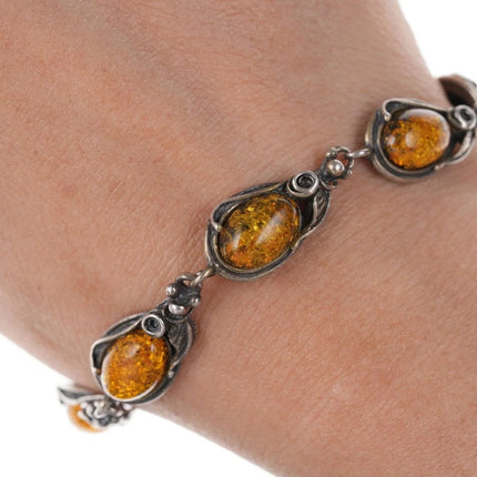 Vintage Sterling silver deco bracelet - Estate Fresh Austin