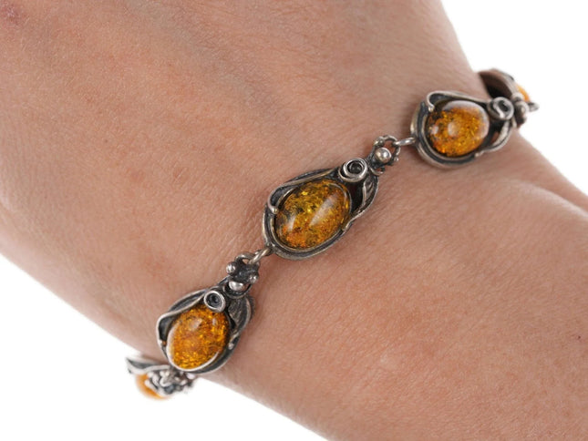 Vintage Sterling silver deco bracelet - Estate Fresh Austin