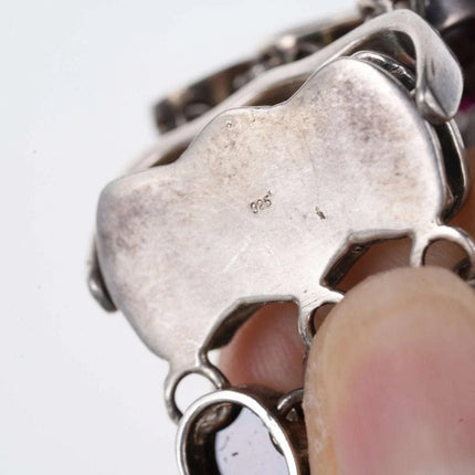 Vintage Sterling silver Tourmaline bracelet - Estate Fresh Austin