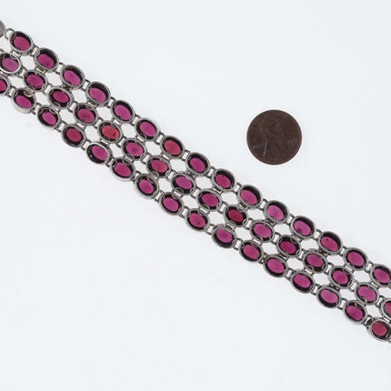 Vintage Sterling silver Tourmaline bracelet - Estate Fresh Austin