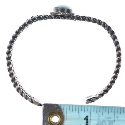 6.12" Vintage Sterling Turquoise Native American cuff bracelet - Estate Fresh Austin