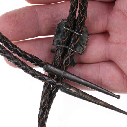 Vintage Sterling Zuni Thunderbird bolo tie m - Estate Fresh Austin