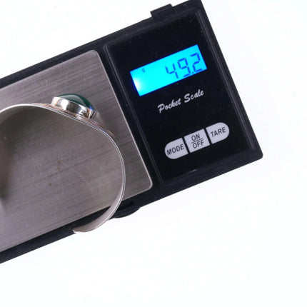 6.875 Vintage Sterling/Copper Malachite Cuff bracelet n - Estate Fresh Austin