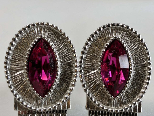 Vintage Swank Mesh/Rhinestone Cufflinks - Estate Fresh Austin