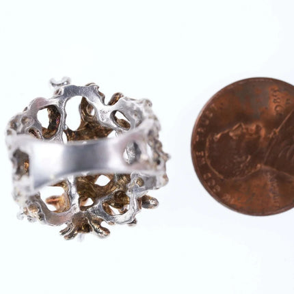 Vintage sz6 Sterling/rhinestone ring - Estate Fresh Austin