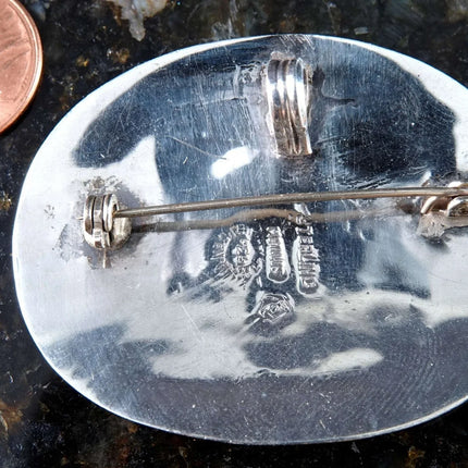 Vintage Taxco Metales Casados Mixed Metals sterling/copper/brass Pendant and bro - Estate Fresh Austin