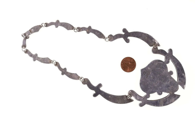 Vintage Taxco Sterling Chip inlay Necklace - Estate Fresh Austin