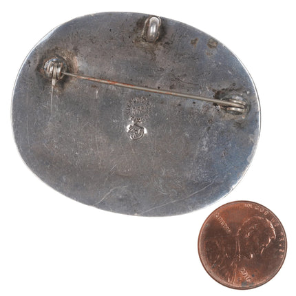 Vintage Taxco Sterling Mixed metals chrysocolla inlaid pendant - Estate Fresh Austin