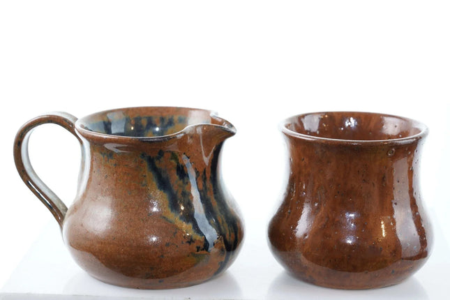 Vintage Teague North Carolina Pottery Creamer and Sugar - Estate Fresh Austin