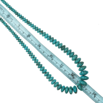 Vintage turquoise beaded necklace with sterling fittings - Estate Fresh Austin