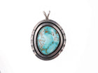 Vintage W Johnson Navajo Sterling and turquoise pendant - Estate Fresh Austin