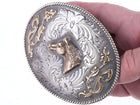 vintage Wage's Sterling Hand Engraved horse belt buckle - Estate Fresh Austin