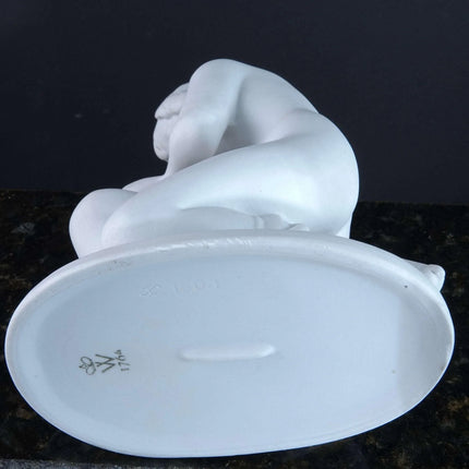 Vintage Wallendorf Porcelain Woman White Bisque Figure - Estate Fresh Austin