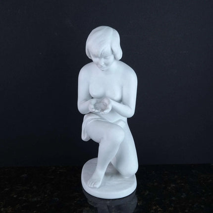 Vintage Wallendorf Porcelain Woman White Bisque Figure - Estate Fresh Austin