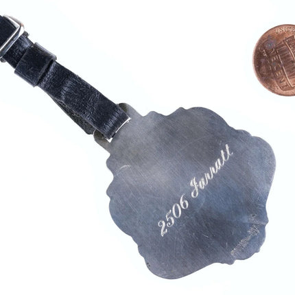 Vintage Webster sterling luggage tag - Estate Fresh Austin