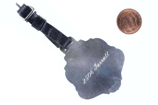 Vintage Webster sterling luggage tag - Estate Fresh Austin