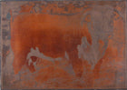 Vintage Western Bull Copper printing block signed Lewis - Estate Fresh Austin