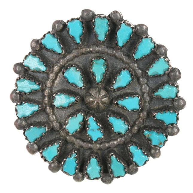 Vintage Zuni Carved Turquoise cluster Hatpin - Estate Fresh Austin