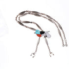 Vintage Zuni Channel inlay bird Sterling lariat necklace - Estate Fresh Austin