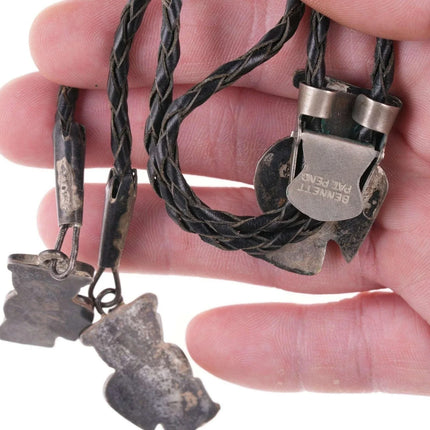 Vintage Zuni Channel inlay owl bolo - Estate Fresh Austin