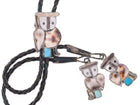Vintage Zuni Channel inlay owl bolo - Estate Fresh Austin