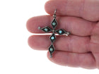 Vintage Zuni Coral/Turquoise Reversible Sterling cross pendant - Estate Fresh Austin