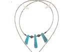 Vintage Zuni Native American Sterling turquoise and shell necklace. - Estate Fresh Austin