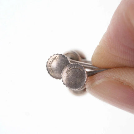 Vintage Zuni Native American Sterling turquoise Chandelier style screw back earr - Estate Fresh Austin