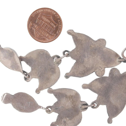 Vintage Zuni Native American Sterling turquoise Chandelier style screw back earr - Estate Fresh Austin