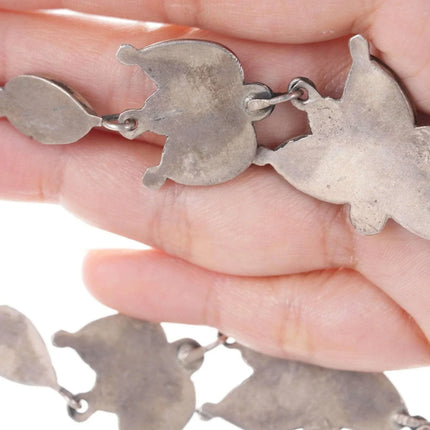 Vintage Zuni Native American Sterling turquoise Chandelier style screw back earr - Estate Fresh Austin