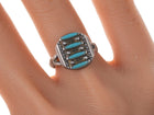 Vintage Zuni Native American Sterling Turquoise Size 6.25 ring - Estate Fresh Austin