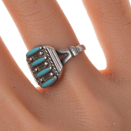 Vintage Zuni Native American Sterling Turquoise Size 6.25 ring - Estate Fresh Austin