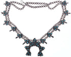Vintage Zuni Petit point turquoise sterling squash blossom necklace - Estate Fresh Austin