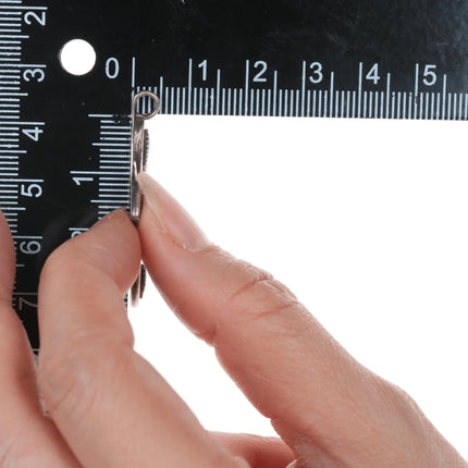 Vintage Zuni silver needlepoint turquoise pendant - Estate Fresh Austin