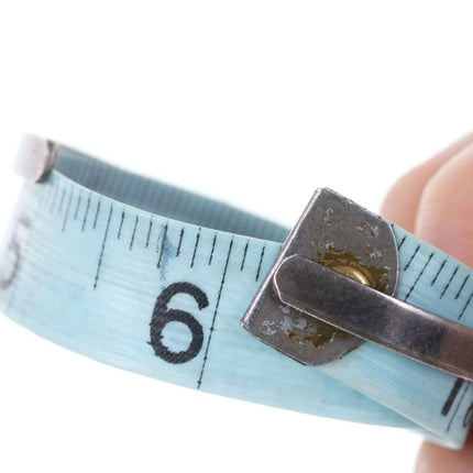 6.12" Vintage Zuni Sterling carved turquoise row cuff bracelet - Estate Fresh Austin