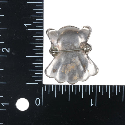 Vintage Zuni sterling channel inlay sunface pin v - Estate Fresh Austin