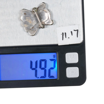 Vintage Zuni sterling channel inlay sunface pin v - Estate Fresh Austin