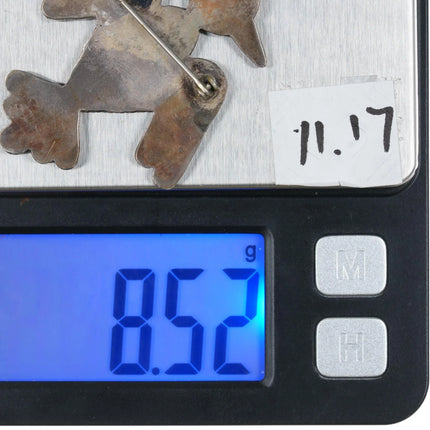 Vintage Zuni sterling channel inlay thunderbird pin with cool wings - Estate Fresh Austin