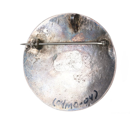 Vintage Zuni sterling flush inlay thunderbird pendant/pin - Estate Fresh Austin