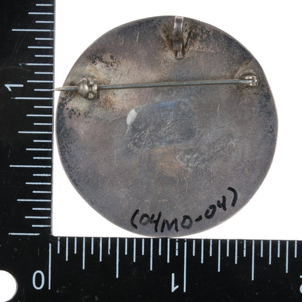 Vintage Zuni sterling flush inlay thunderbird pendant/pin - Estate Fresh Austin