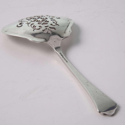 Wallace Sterling Antique Pattern Pierced Bon bon Spoon with monogram - Estate Fresh Austin