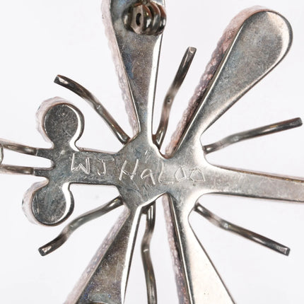 Wayne and Jocelyn Haloo Zuni Dragonfly high grade turquoise/coral/shell pendant/pin - Estate Fresh Austin